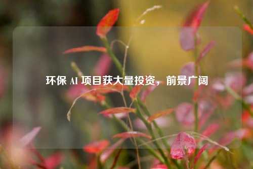 环保 AI 项目获大量投资，前景广阔